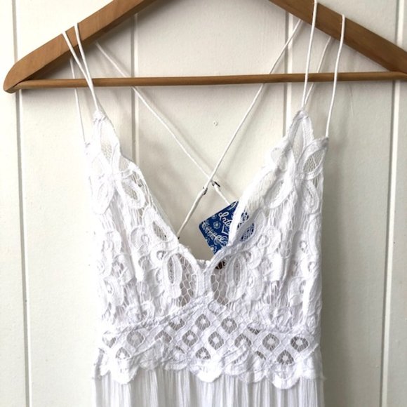 Free People Adella White Lace Mini Dress - Picture 7 of 11